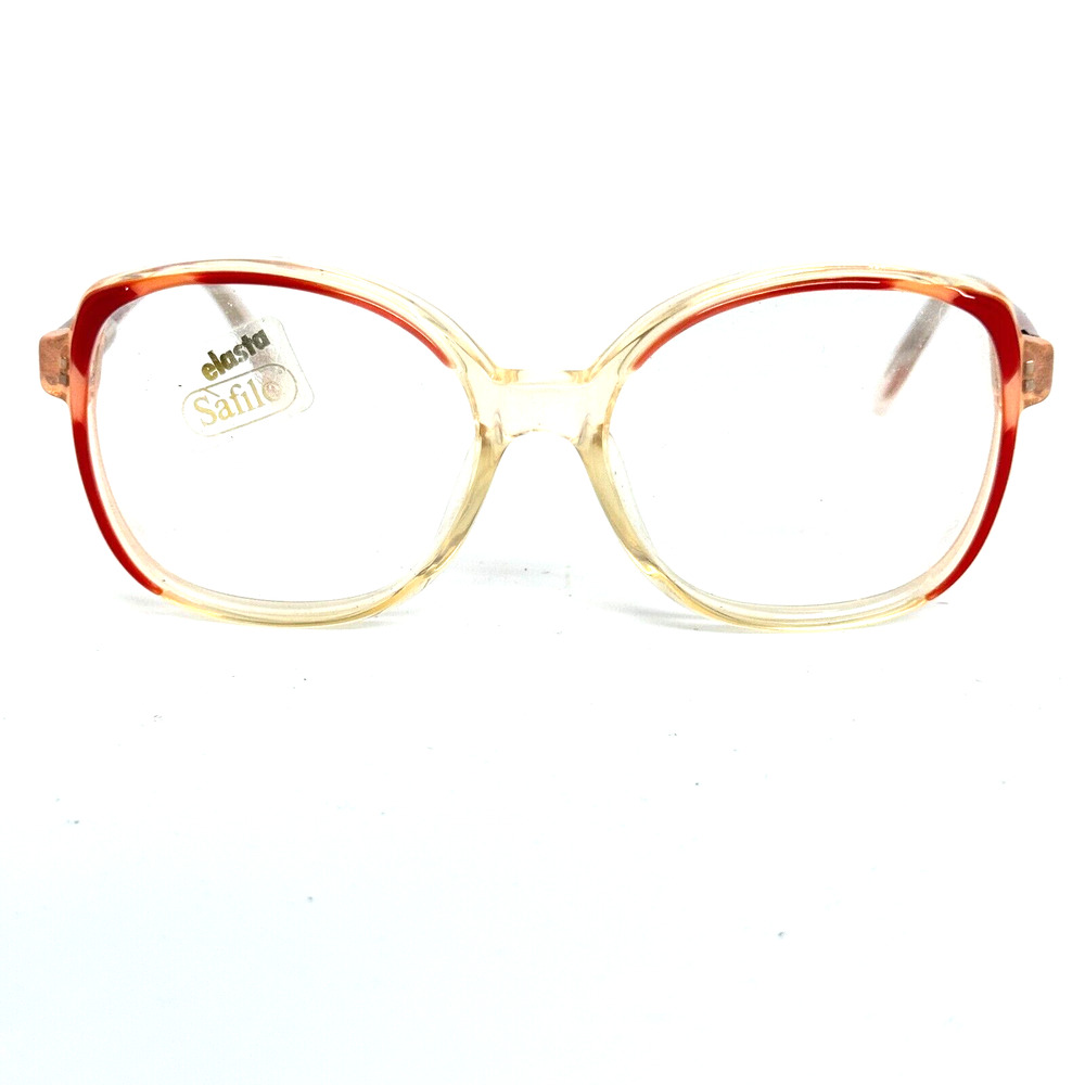 SAFILO ELASTA 5529 Eyeglasses Frames clear‎ Red Full Rim Vintage H14351